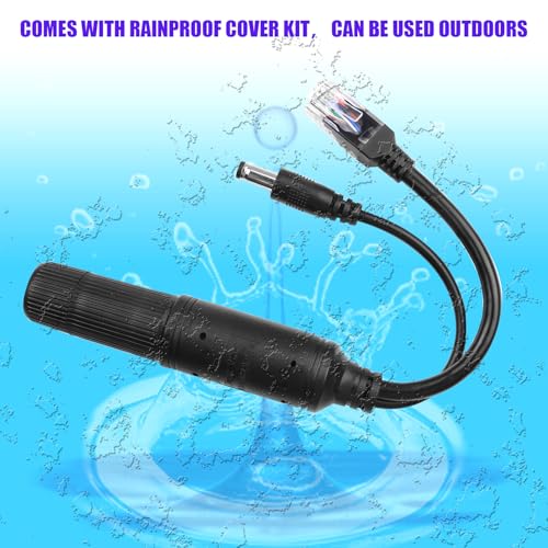 Image of Gigabit PoE Splitter Active 48V to 12V Waterproof Power Over Ethernet Splitter with 5.5x2.1mm DC IEEE 802.3af /at Compliant 10 /100 /1000Mbps for IP Camera, AP, VoIP Phone and More (1Pack)