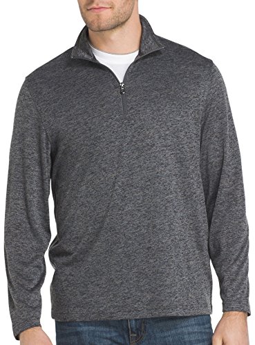 IZOD Men's Advantage Performance Fleece Long Sleeve 1/4 Zip Soft Pullover, Cinder Block, Medium