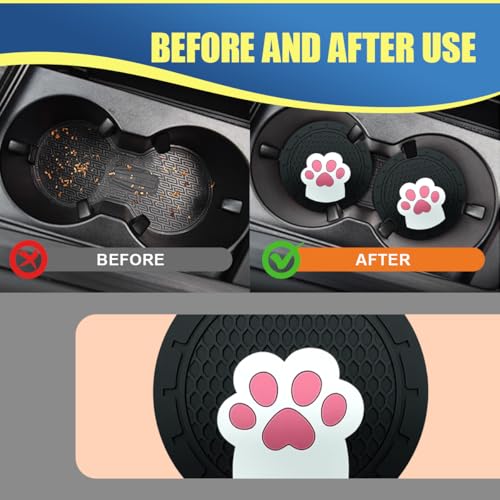 Set 2 Portavasos de Silicona con Patas de Gato 2.72in miniatura 5
