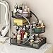 YWLUUOO Multiple Tiers Countertop Rack Sturdy Metal Design Without Tool Need for Makeup Skincare Products Counter Organizers Portable Metal Makeup Organizers