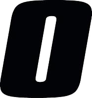 Vista 1 de Dirt Digits DD43B-0 - Vinilo troquelado de precisión de alto brillo de 4 pulgadas, color negro, número 0, paquete de 3