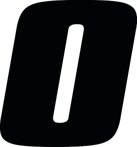 Dirt Digits DD43B-0 - Vinilo troquelado de precisión de alto brillo de 4 pulgadas, color negro, número 0, paquete de 3