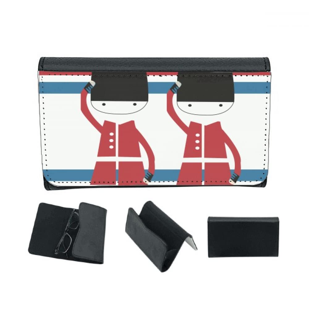 Colorful Soldier UK Landmark Flag Eyeglass Case Hard Shell Portable Holder