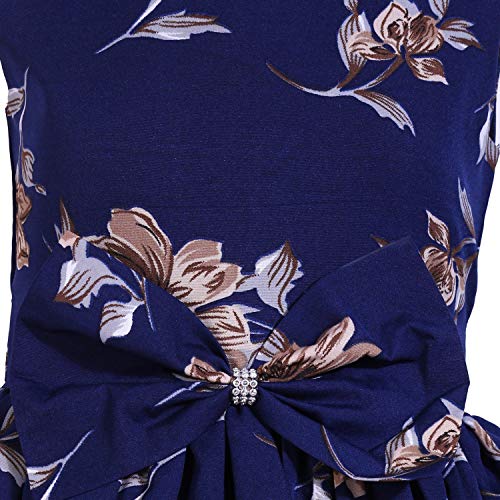 Image of Casual Frock for Baby Girls,Blue Printed and Olive Printed,Pack of 2