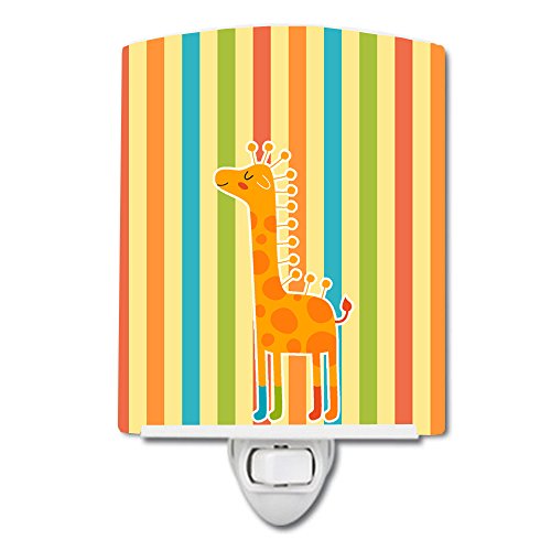 Lámpara de noche decorativa de cerámica multicolor 6x4x3