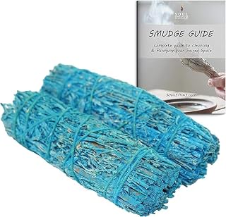 Nag Champa Scented Sage Smudge Sticks 2 Pack with Therapeutic Grade Essential Oils and Fragrance Oil for Cleansing, Meditation, and Aromatherapy (Nag Champa)