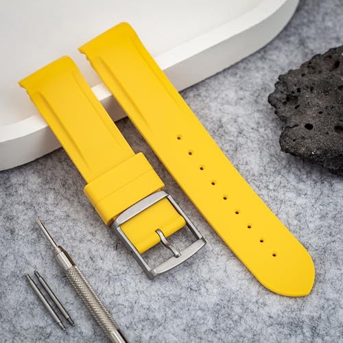 Bracelet de montre en silicone 20mm compatible MoonSwatch caoutchouc souple