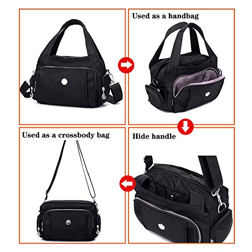 MINTEGRA Crossbody Bag for Women Waterproof Handbag Multi-Pocket Nylon Travel Shoulder Purse3