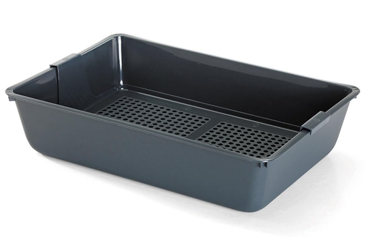 Cat litter box - Savic Litter Tray - Grey - Open - with sieve - practical design - easy to clean - 29.5x41.5x10cm