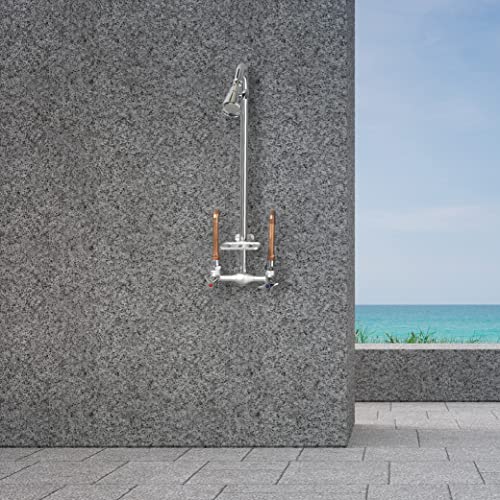Homewerks 3070-252-BN-B-WS Outdoor Shower Kit with Soap Dish, Corrosion, Rust Resistant Brushed Nickel by Homewerks Worldwide - Image 6