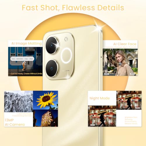 realme Note 70T 4G Smartphone 4+64GB, Gold, 6.75-inch Screen, 90Hz Display, 6000 mAh Battery, 32 MP Camera, Powerful Octa-core Processor, ArmorShell Protection, IP54 - Image 6