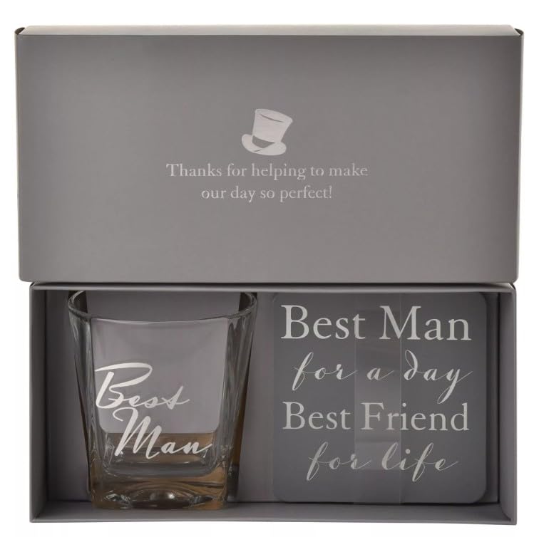 Verres à whisky de mariage Best Man lot de verres Widdop Co