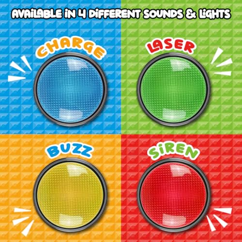 Image of Wembley Buzzer for Games Project Quiz with Punch Sound & Lights Battery Operated Portable Compact Non-Toxic Safe Answer Buzzer for Kids Adults Teacher - Pack of 1