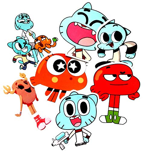 SZYND Anime Divertido el Asombroso Mundo de Gumball Pegatina para Coche portátil Mochila