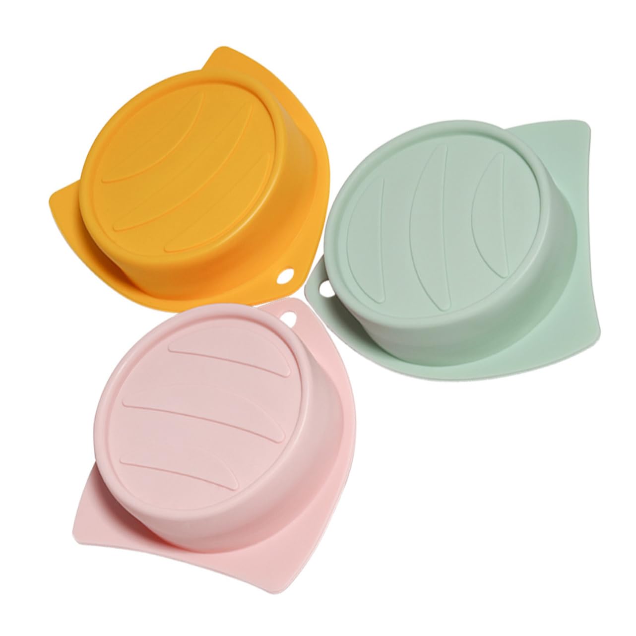 BRIGHTFUFU 3pcs Pet Can Covers Silicone Dog Cat Food Lid Reusable Storage Caps Pet Lid for Can Spill Stopper