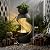 Takamota Outdoor Water Feature Patio Fountain with LED Lights, 31.9" Resin Garden Waterfall Fountain Outdoor, Modern S-Shaped Bowl Design Water Feature for Porch, Garden, Yard, Home Decor, Grey