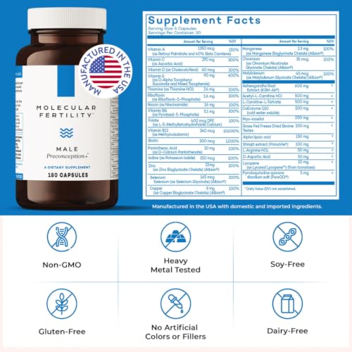 Molecular Fertility Male Preconception+ Supplement