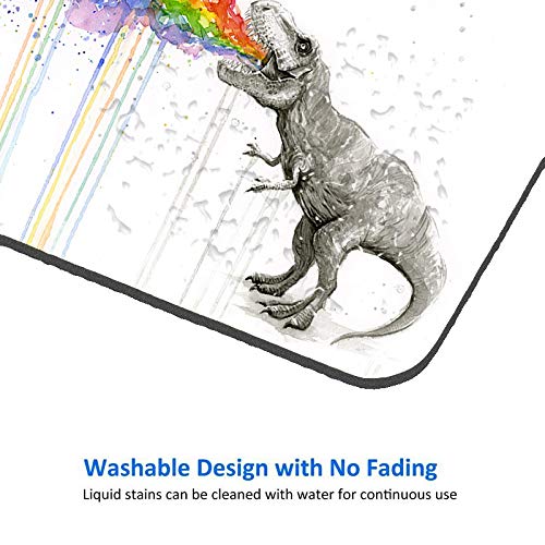 Mouse Pad,Watercolor Dinosaur Spray Rainbow Mouse Pad Rectangle Non-Slip Rubber Mousepad Office Accessories Desk Decor Mouse Pads For Computers Laptop #TOP5