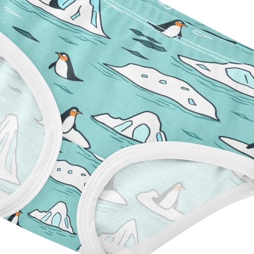 ZZKKO Cute Penguins Girls Underwear Toddler Panties for Girls Comfort Brief Size 8Y3
