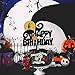 QUTANA Jack and Sally Happy Birthday Cake Topper - Skull Birthday Cake Decors for Jack Skellington - Nightmare Before Christmas Theme Wedding Anniversary Birthday Party Cake Decorations
