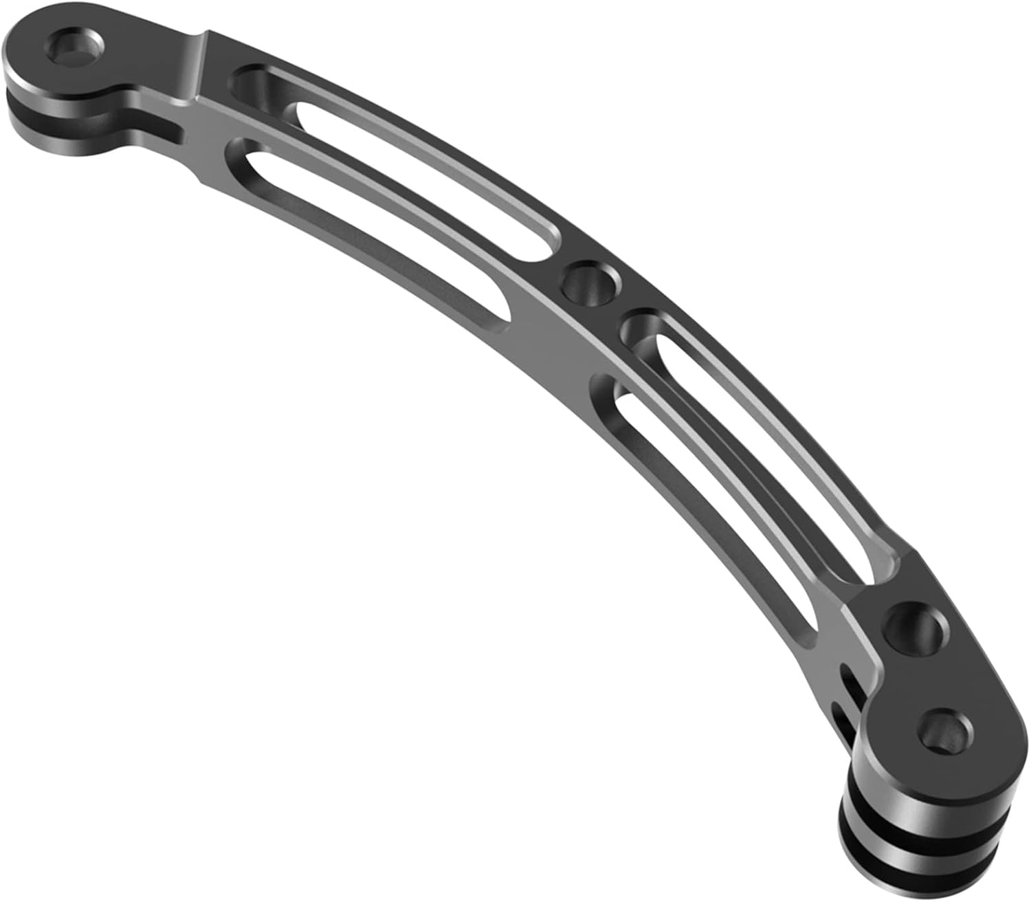 Aluminum Alloy Curved Extension Arm Kit for Action 3 Camera, Helmet Metal Pole Mount