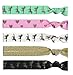 50 Horse Bulk No Crease Elastic Ribbon Ponytail Holders Hair Ties (50 Horse Party Favors Hair Ties)