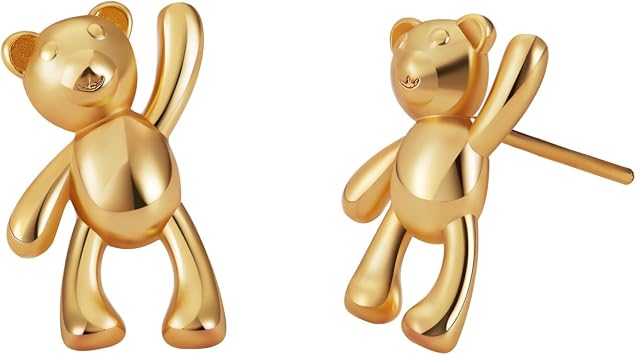 Ornaland Bear Earrings for Women Cute Bear Earrings Animal Fashion Studs Earrings Jewelry for Birthday Mothers Day Gifts