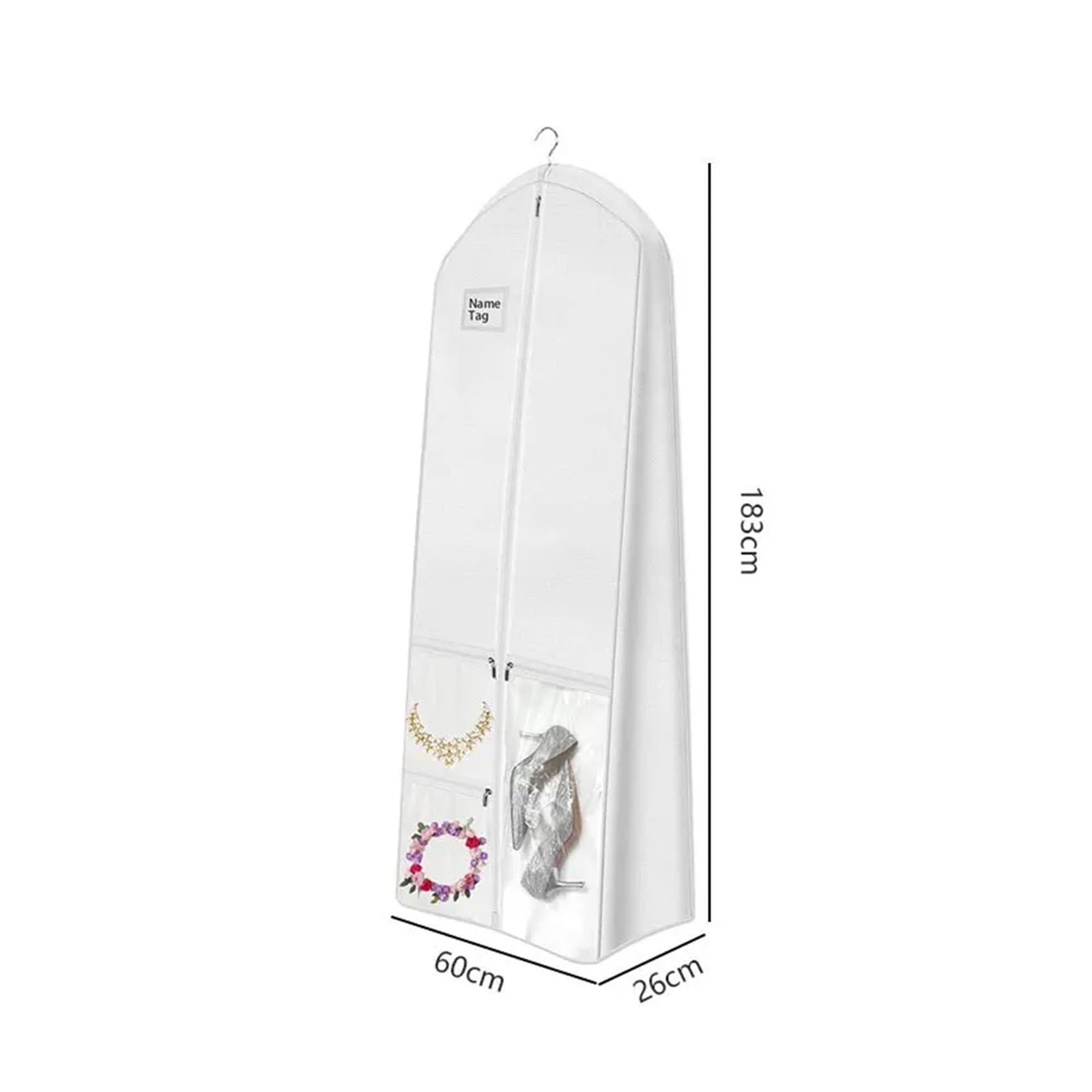 fundas para ropa 3Pcs Folding Wedding Dress Storage Bag With Multiple Pockets Dust Cover For Evening Waterproof Coat