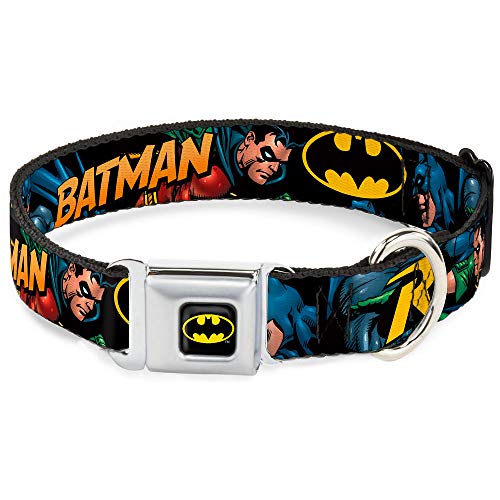 Collier de Chien Batman Buckle Down réglable en nylon noir et jaune - 2
