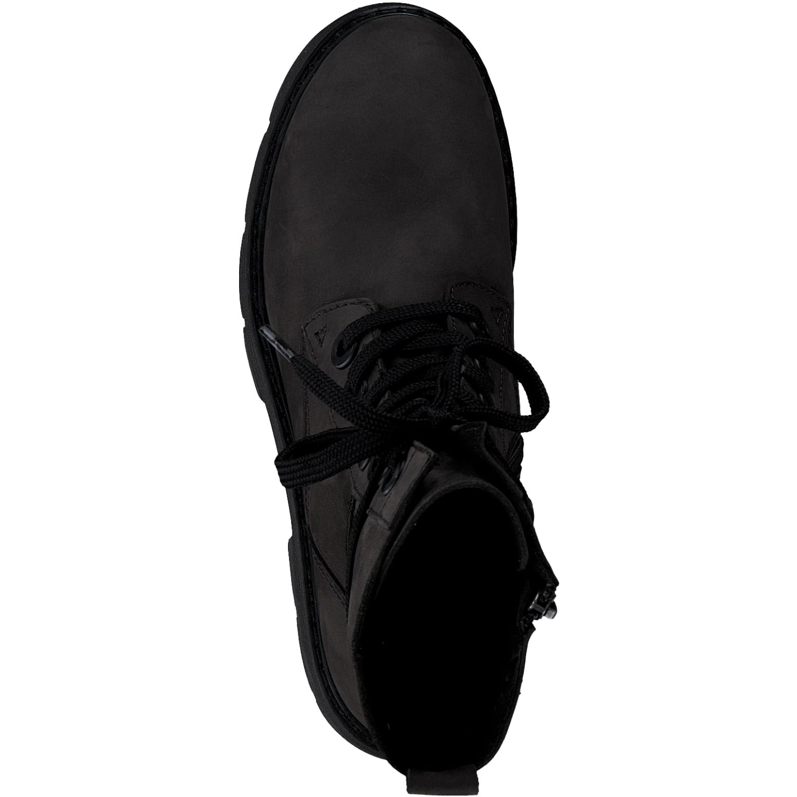 MARCO TOZZI Damen Stiefeletten zum Schnüren aus Leder Plateau, Grau (Anthracite N C), 37 EU – Ansicht 3
