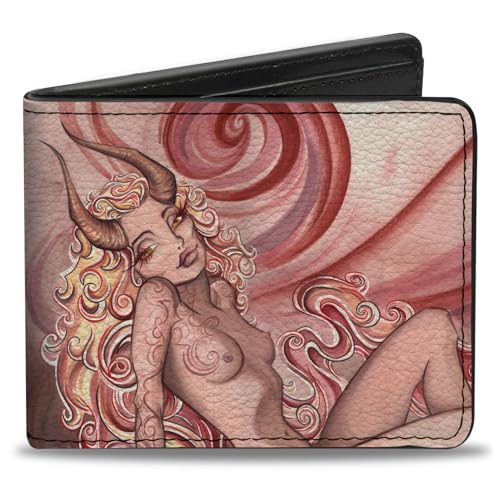 Buckle-Down Unisex-Adult's Sexy Ink Girls Wallet, Bifold, Hells Angel, Vegan Leather, Multicolor, 4.0