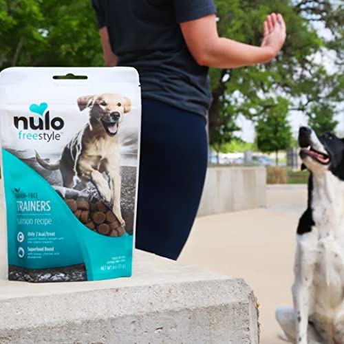 Nulo Puppy & Adult Freestyle Trainers Dog Treats: Healthy Gluten Free Low Calorie Grain Free Dog Training Rewards - Salmon Recipe - 4 Oz Bag #TOP6