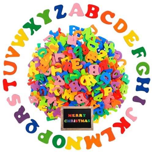 Pretwad 540 Stück Moosgummi Buchstaben Selbstklebend A-Z, Schaumstoff Aufkleber für Kinder Bunt, Fördert Kreativität & Feinmotorik, Ideal für Scrapbooking, DIY, Schulprojekte, Lernspiele