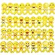 JZK 36 Stück Emoji-Radiergummis mit Lächeln, schüchternem Lachen usw. Gesichtsausdruck, neuartige Gummigeschenke für Kindergeburtstagsfeiergeschenke, Gelb