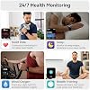 Smartwatch con Alexa integrada, pantalla táctil HD de 1.83", rastreador de actividad física con llamadas Bluetooth, reloj fitness con monitor de frecuencia cardíaca y sueño, más de 120 modos deportivos, resistente al agua IP68 para Android iOS 8