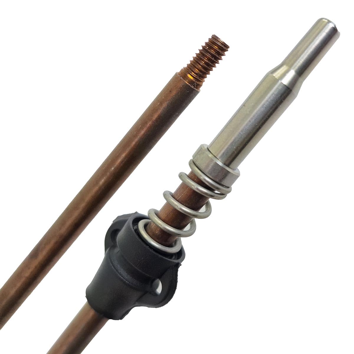 SPEARFISHING WORLD 9/32” (7mm) Pneumatic Speargun Shafts 17-4PH Hardened Stainless Steel with 6 mm Threads - Includes Slide Ring, Spring and Adapter (Cressi, 21” for 55cm Spearguns)