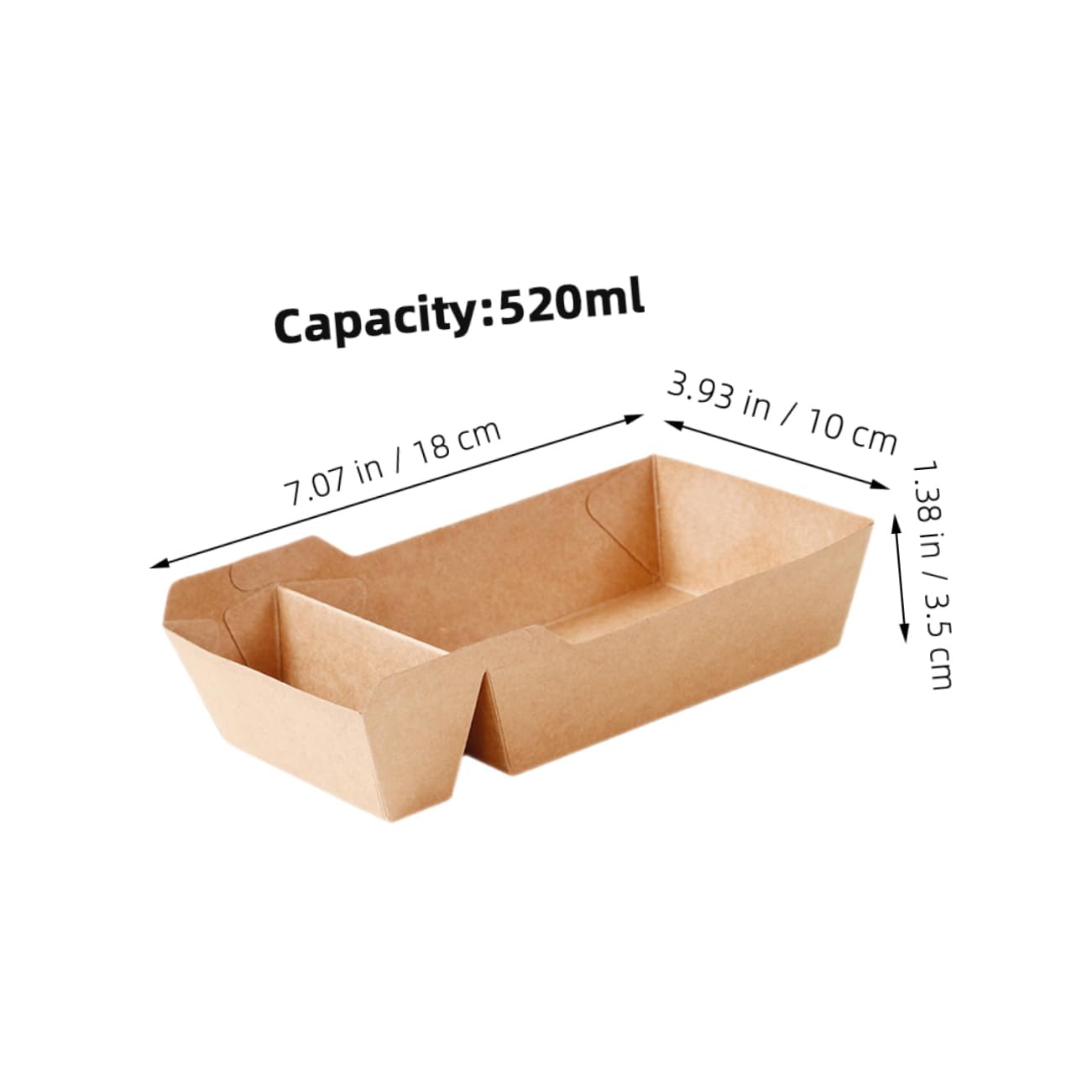 iplusmile 100pezzi Scatole Per Snack Multifunzionali Kraft Contenitori Per Fritte Food Per Scomparti Per Separare Gli Alimenti