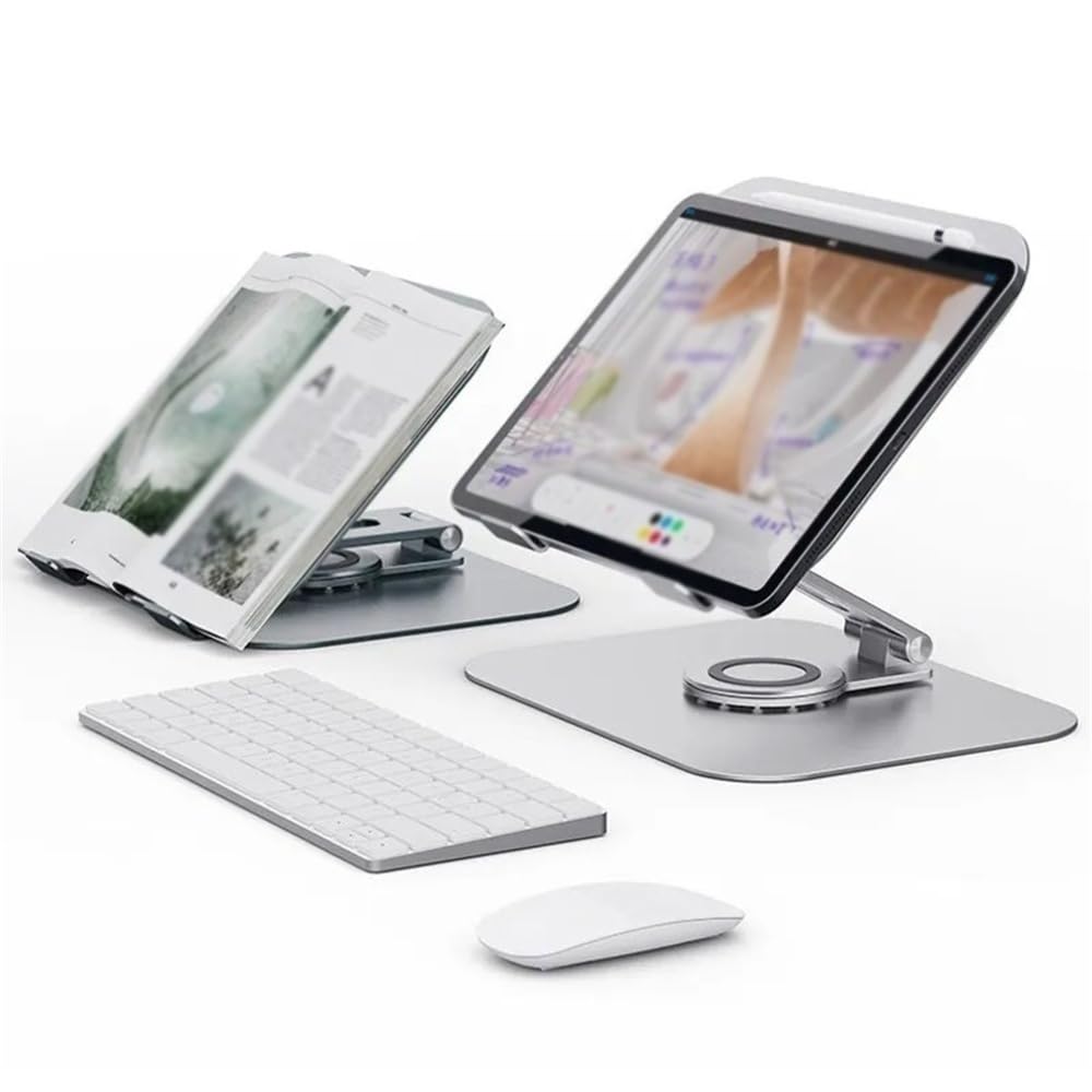 Supporto per laptop, Supporto for laptop pieghevole in lega di alluminio, staffa di rotazione a 360°,Accessori per scrivania da ufficio