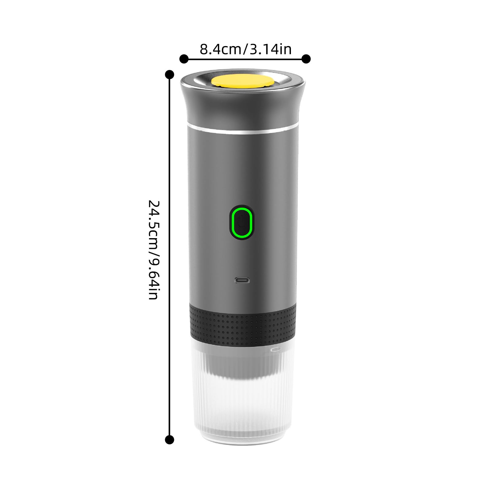 Máquina de café espresso portátil, 3 en 1, eléctrica, autocalentadora, de camping, mini cafetera de coche, recargable, 12 V con USB-C compatible con café molido y cápsula NS