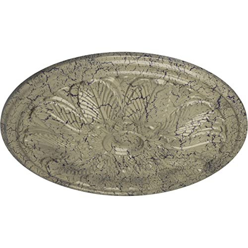 Image of Ekena Millwork CM22BOCSC 22-5 /8 x 1-3 /4 Bordeaux Ceiling Medallion, Castle Stone Crackle