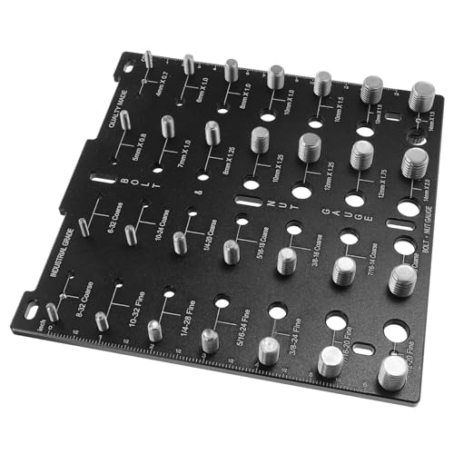MAGICLULU Jauge de Filetage pour Écrous et Boulons Vérificateur de Filetage Pratique et Outil Identification avec Design Élégant pour Mesures Précises et Polyvalentes