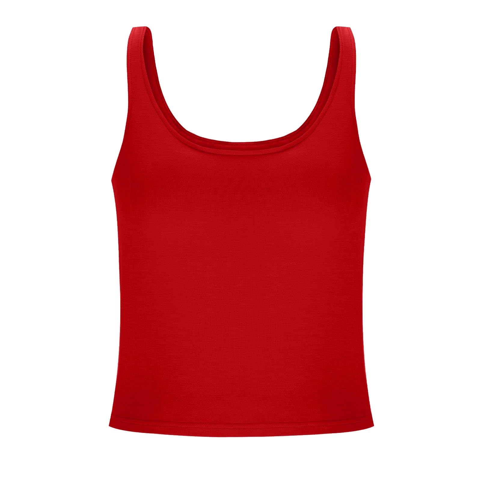 Camisola Tops para Mujer UK Soporte Levantamiento Algodón Sujetador Incorporado Cuello Cuadrado Chaleco Cami Correa Luz Agregar Acolchado Sin Mangas Tiras Yoga Ajuste Seco Moda Casual Gimnasio