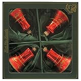 Glocken 7cm rot matt mundgeblasen handgemalt