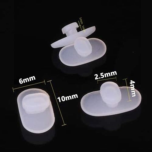 BEHLINE - Almohadillas de nariz para anteojos, de silicona suave, almohadillas para la nariz para lentes Mykita (negro, 1 par)