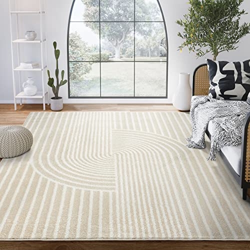 Image of Abani Rugs Nuevo NUE150A Beige Arch Pattern Knot Area Rug 8'11"'x12'