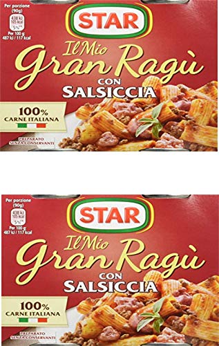 Star Gran Ragù Ragu' Sauce with Sausage 180gr x 2, Pack of 2