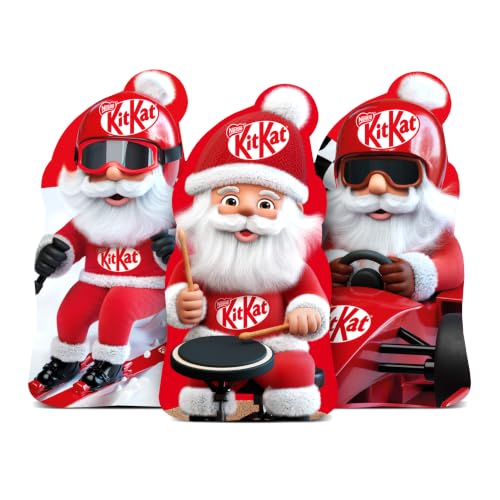 KitKat Lata Navidad Chocolate 110,8g | Surtido de chocolate con leche en lata Navidad 110,8 g ideal para regalar o compartir en celebraciones