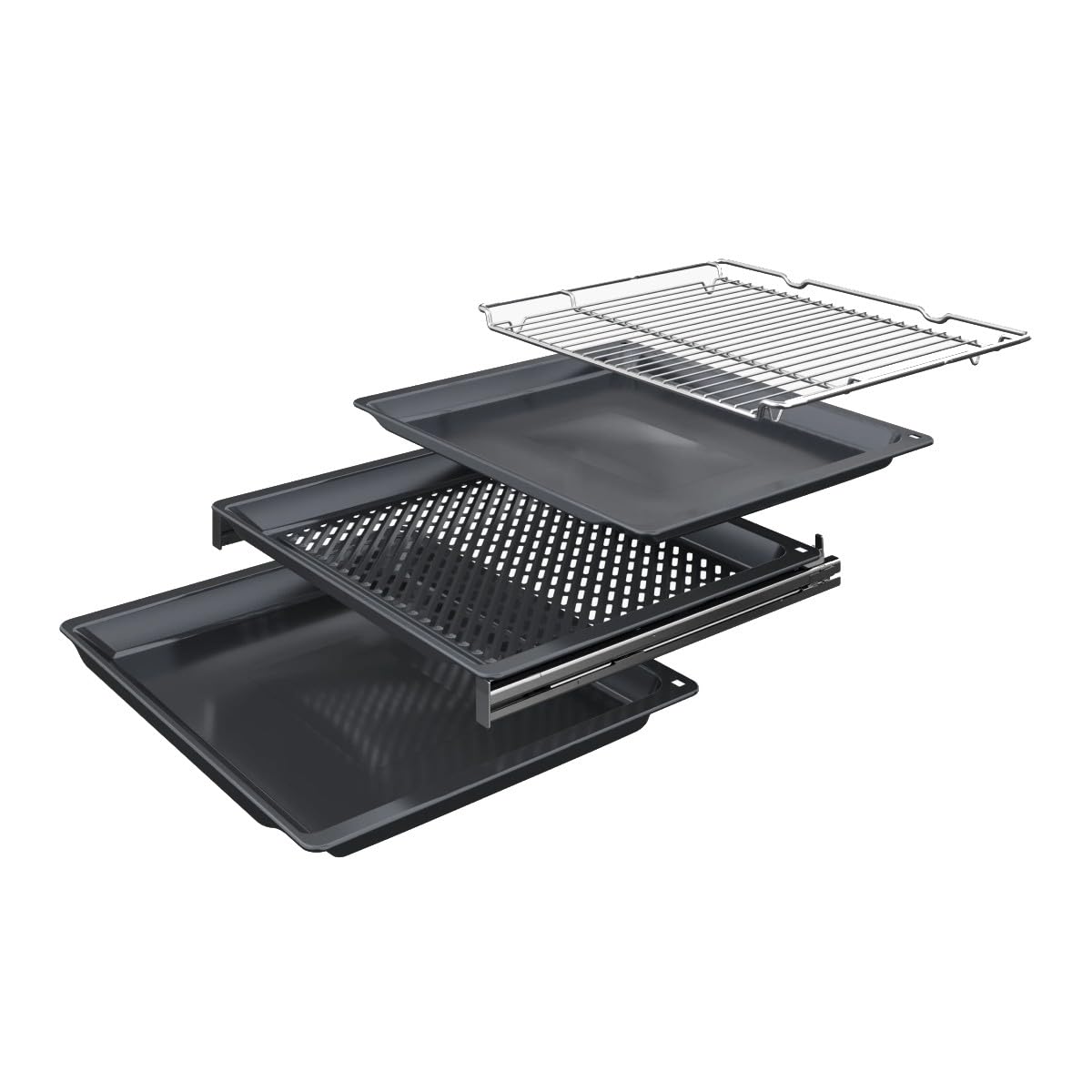 Bosch HBG724AB1 Four série 8 60 cm de large, fonction assiettes, AirFry, assistant de nettoyage à l'eau, noir