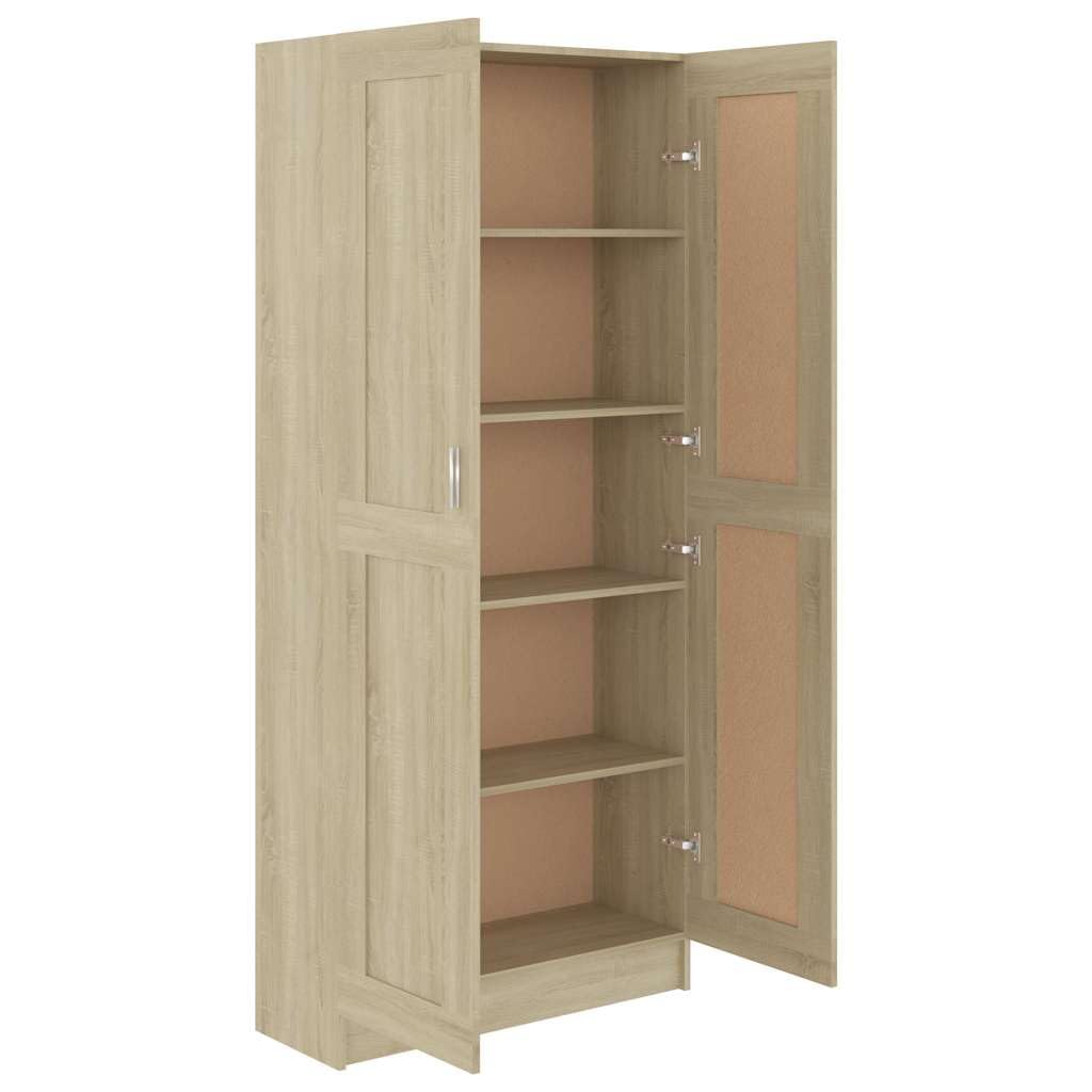 vidaXL Bibliothèque, Meuble de Rangement avec Compartiment, Armoire à Livres Salon Salle de Séjour Intérieur, Chêne Sonoma Bois d'Ingénierie