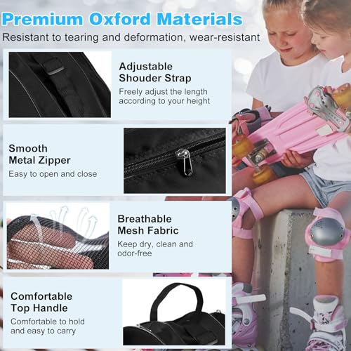 SLTAXAR Rollschuh Tasche Inliner Tasche Kinder Skatertasche Schlittschuhe Tasche für Inliner Ice Skate Bag Skischuhtasche Verstellbar Trageriemen Schlittschuhtasche Rollschuhtasche für Herren Damen